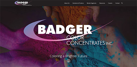 badgercolor.coms homepage