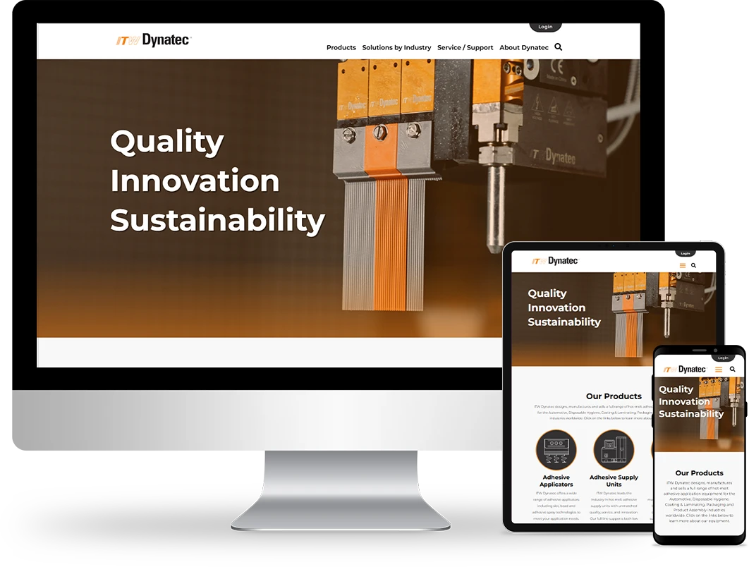 itw dynatec hero mockup on responsive devices