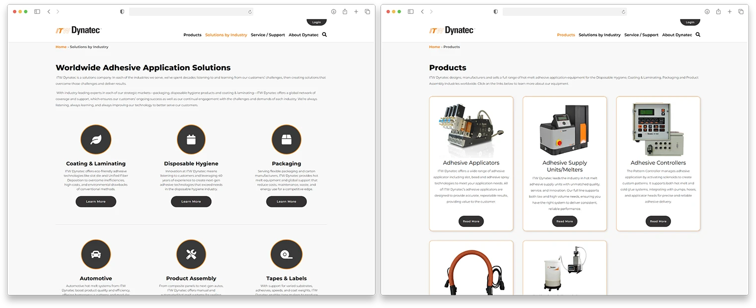 interior page layout designs for dynatec