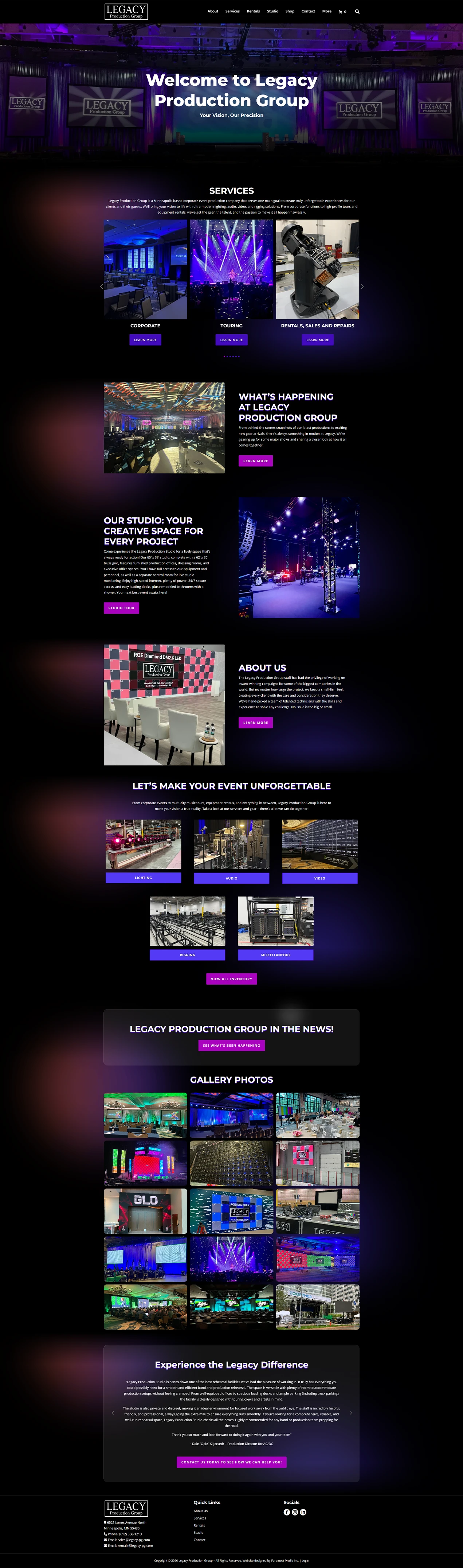 home page mockup design