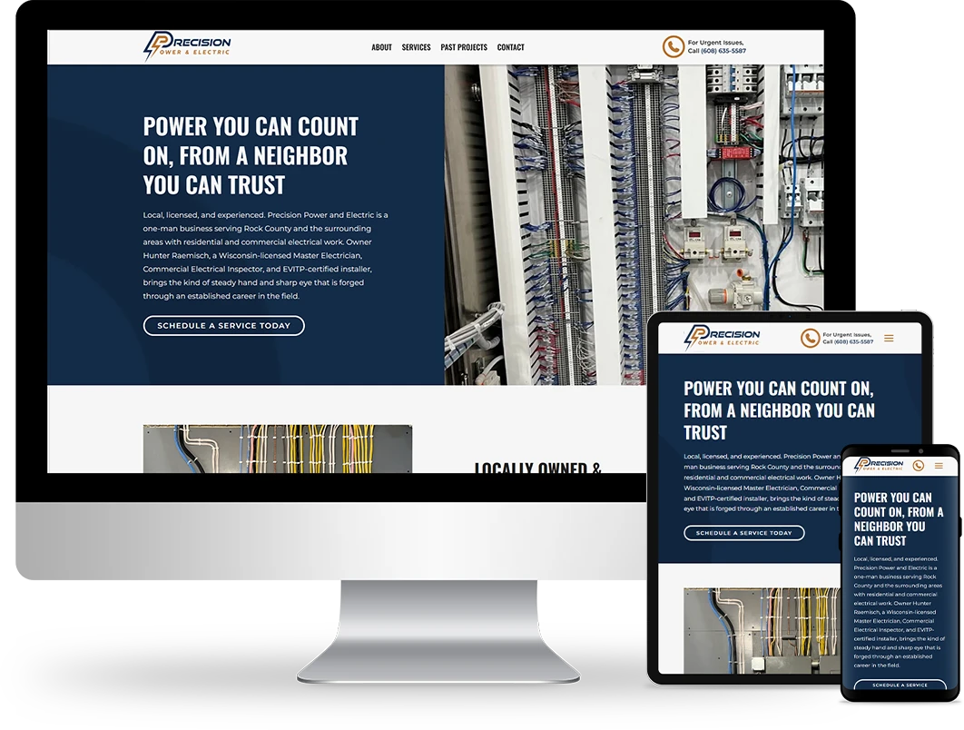new home page design on responsive devices