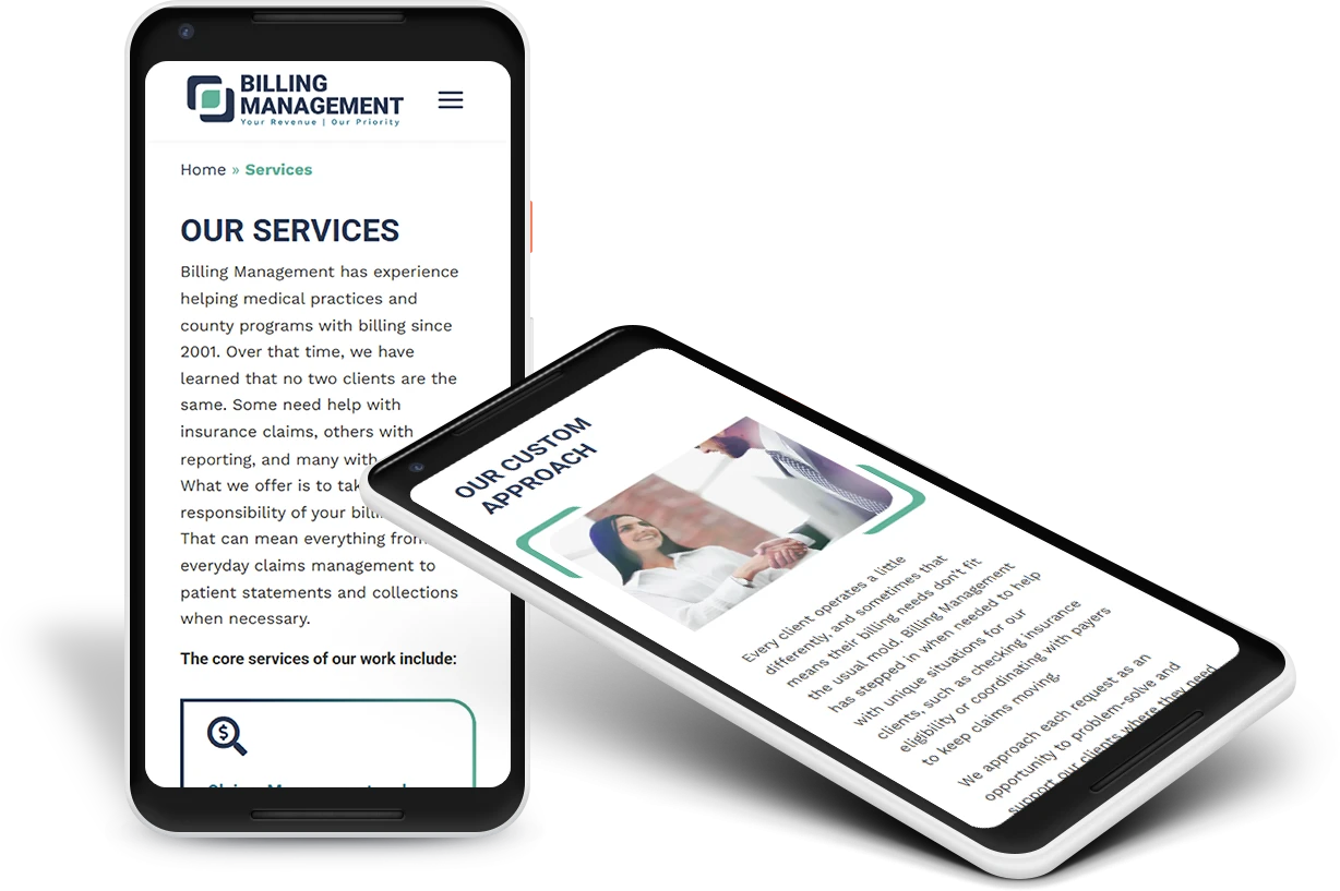 phone mock ups of design