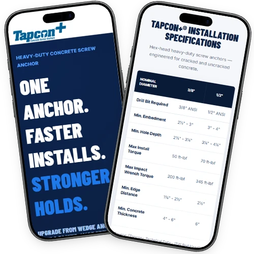 landing page on phone mockups