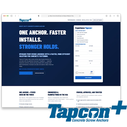 tapcon logo and browser mockup 