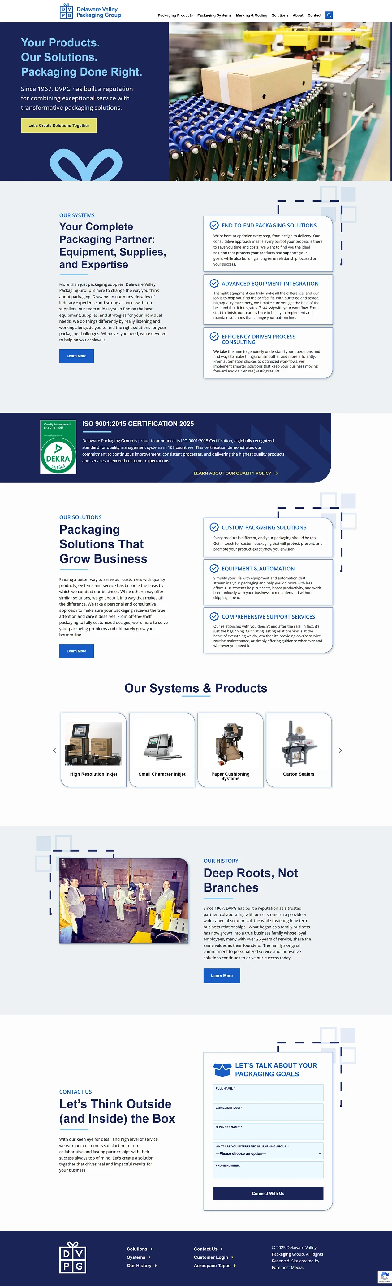 home page design for dvpg