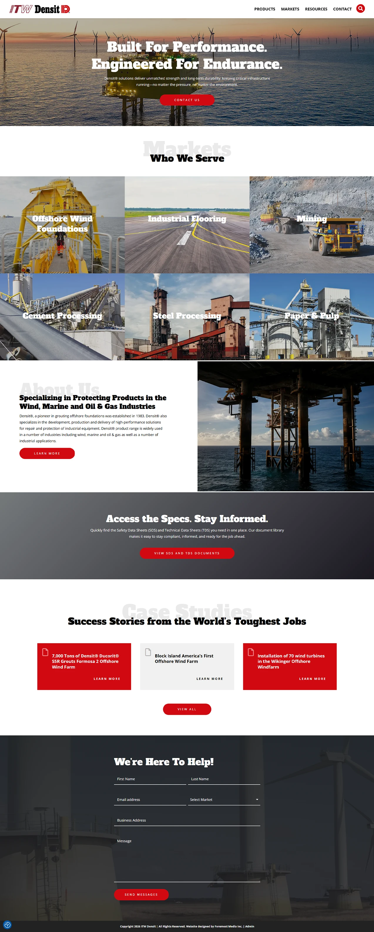 home page design densit