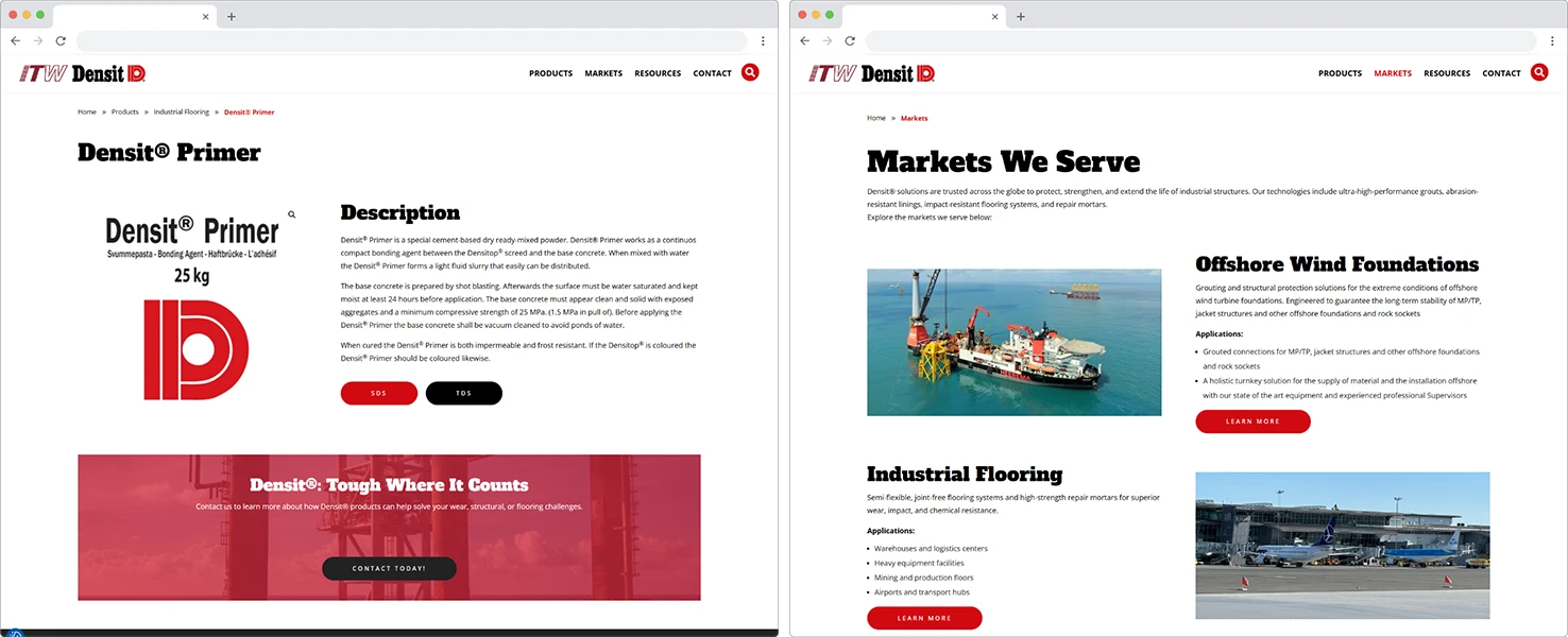 interior page mock ups on browser windows