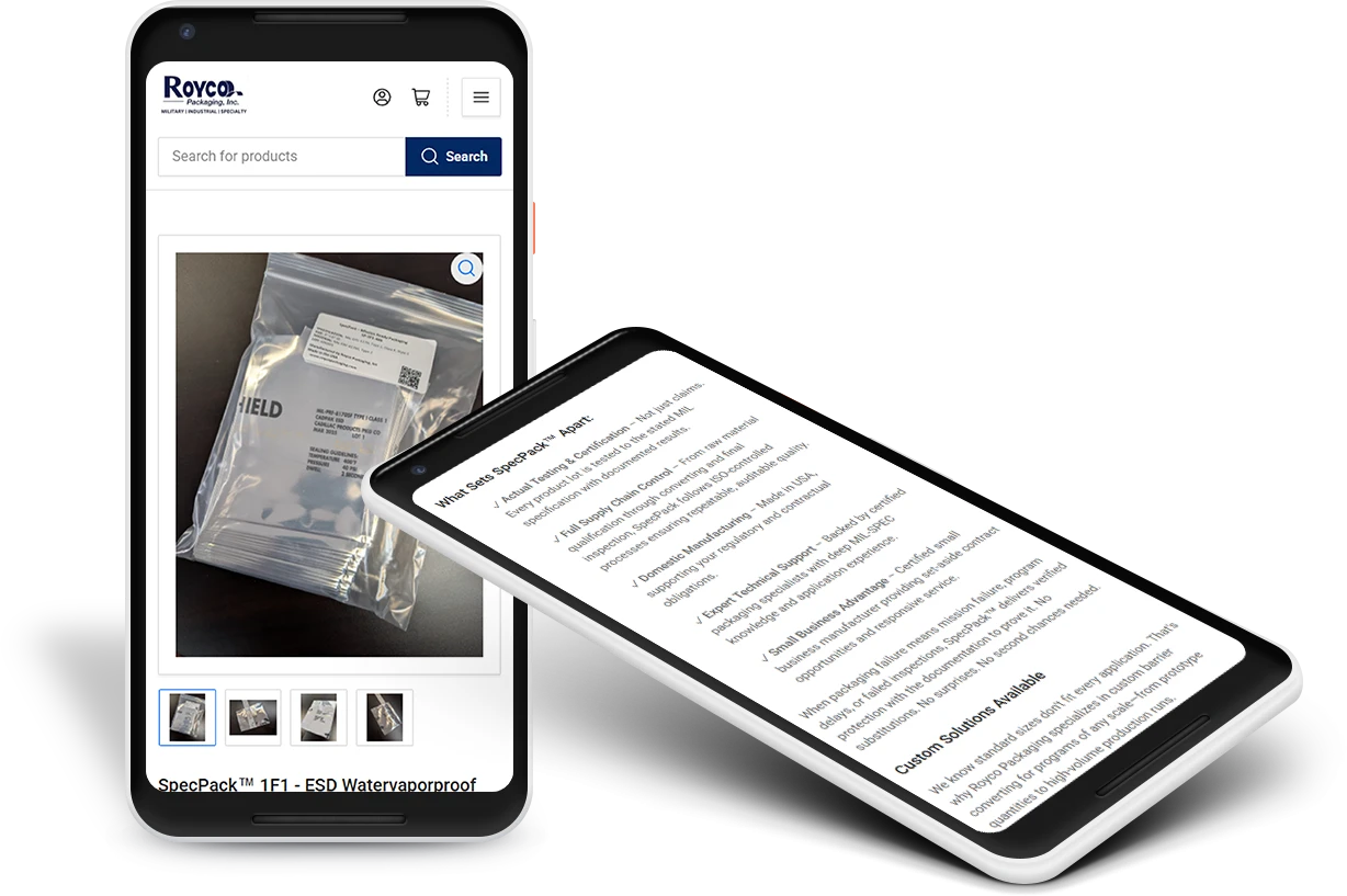 phone mockups with website on them