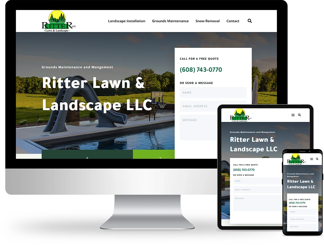 home page design on devices