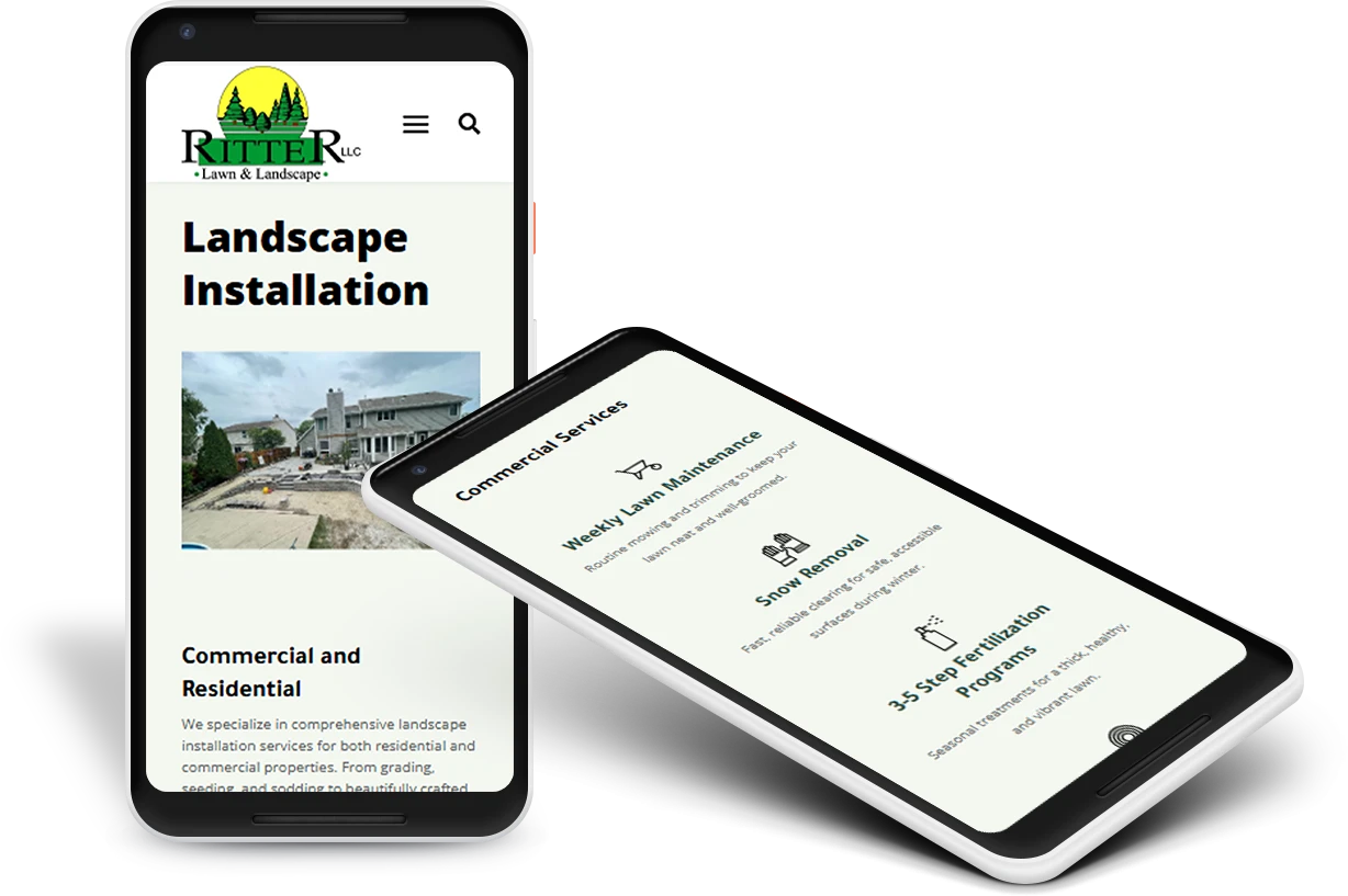 Designs on phone mockups