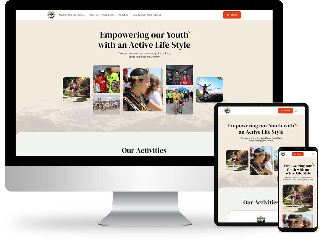 navajo  yes design on responsive devices