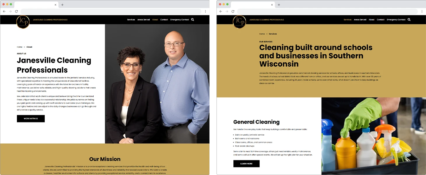 interior layouts on browser mock ups