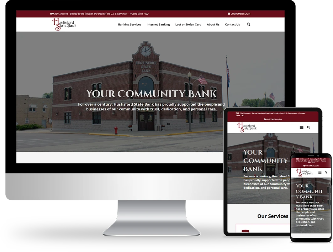 new website design on responsive devices