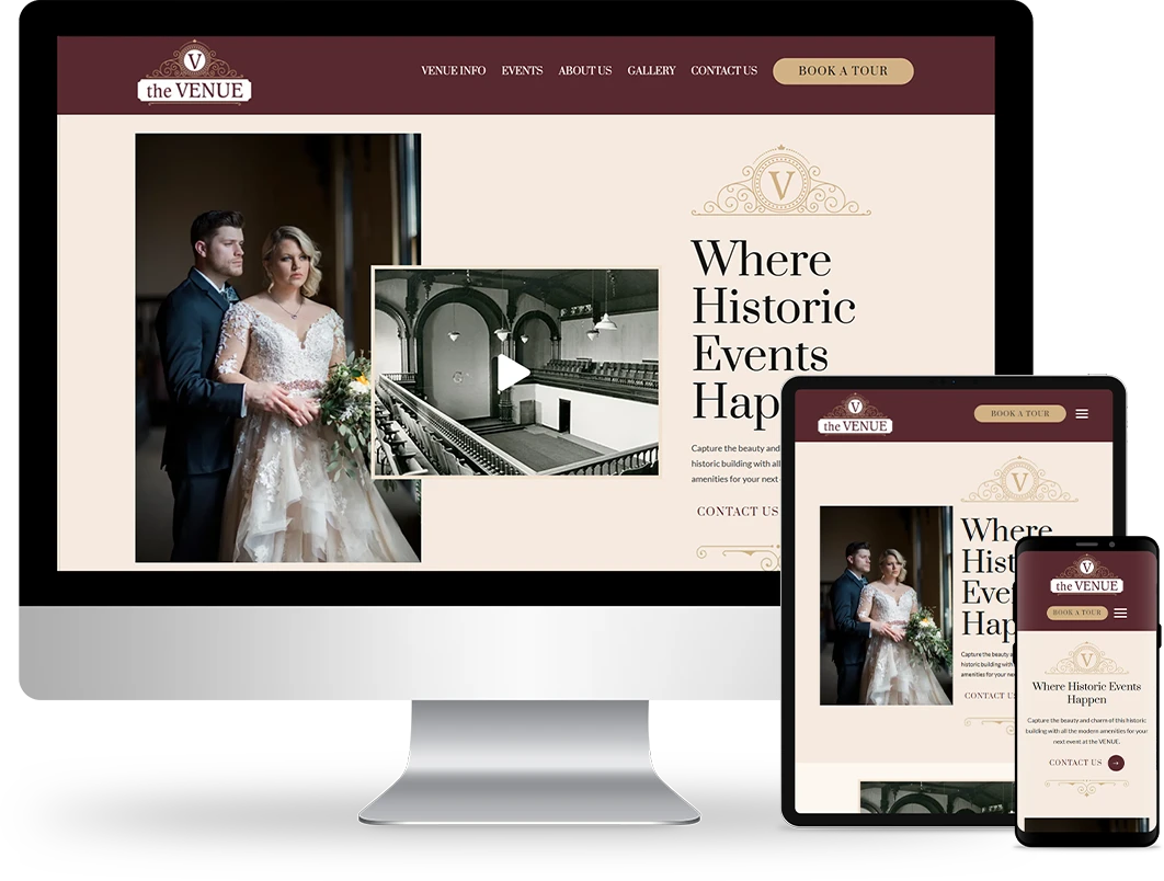 venue website on responsive devices