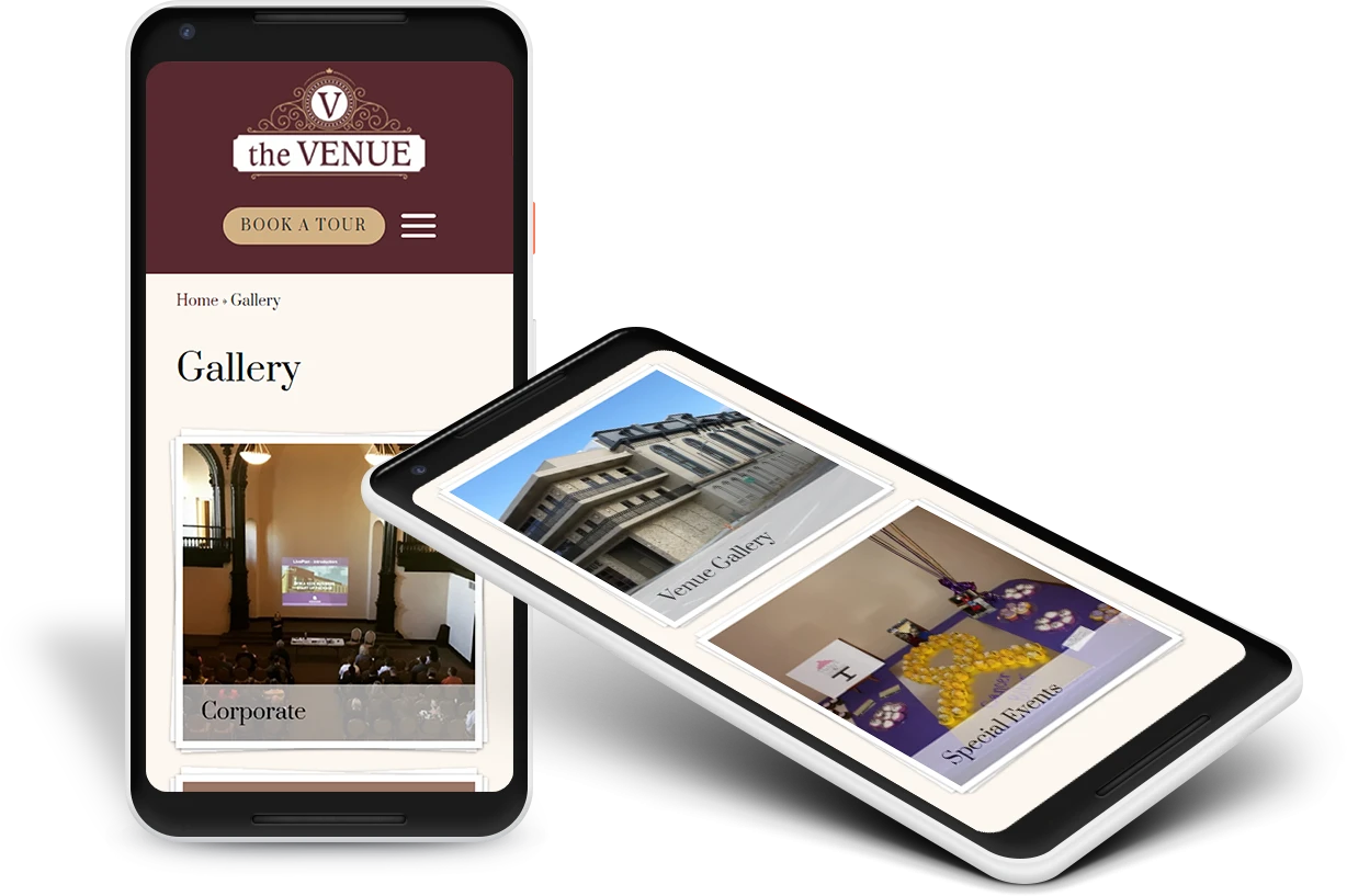 inteiror design on phone mockups