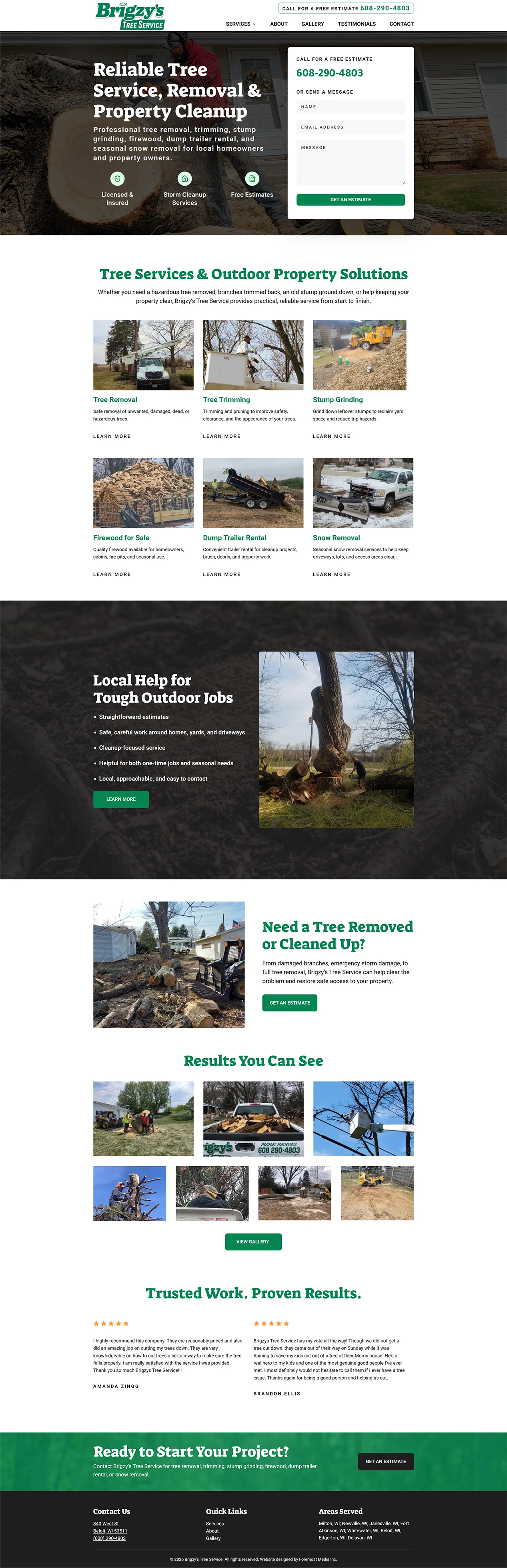 new home page website design