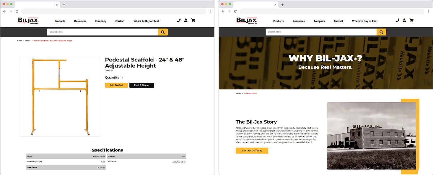 inteiror page designs bil-jax