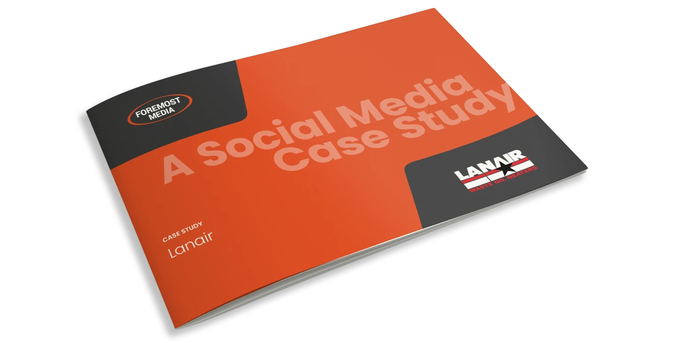 hero image of social media case study booklet mockup