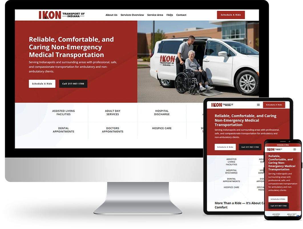 home page design on responsive devices