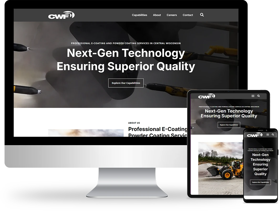 home page design on devices