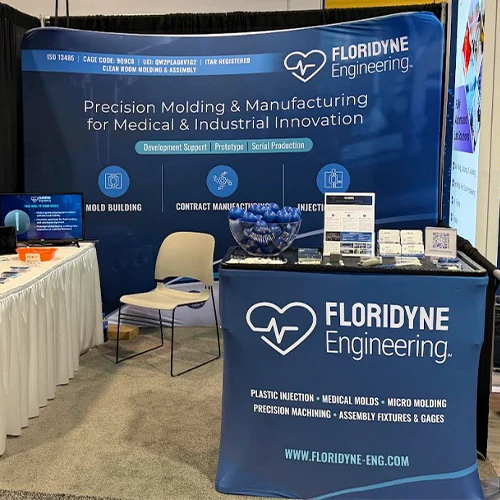 photo of booth set up at the trade show 