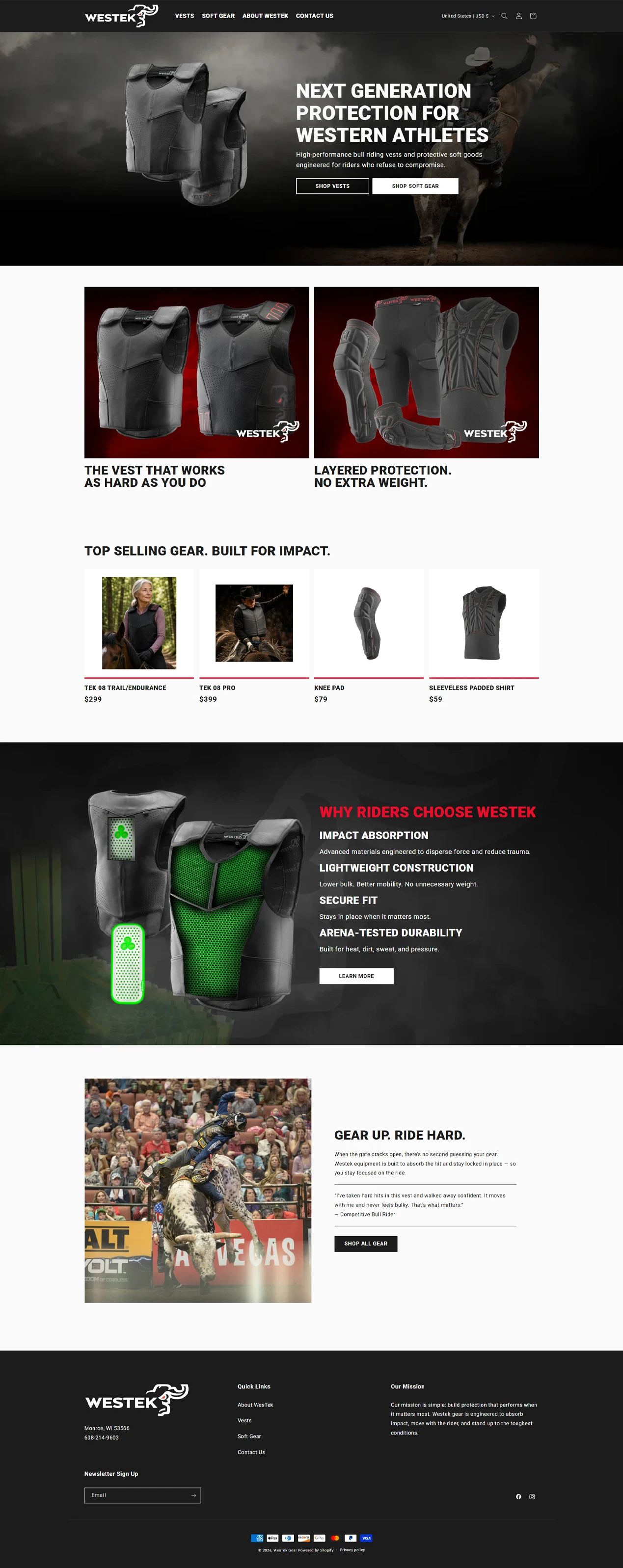 home page design for westek