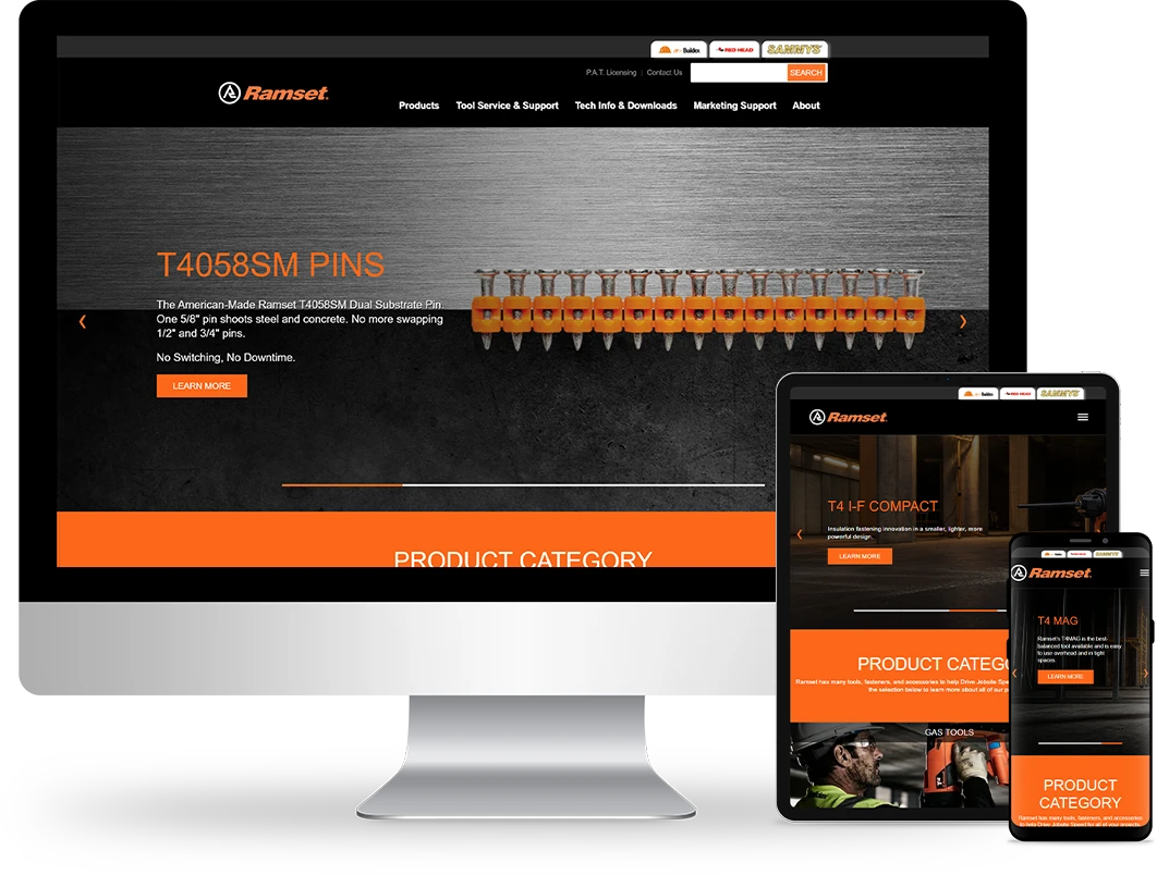 new home page design on devices