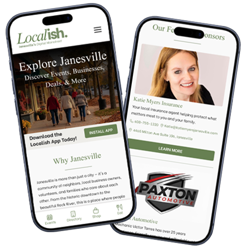 localish on mobile mockups