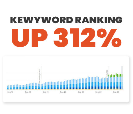 graph showing keyword ranking data
